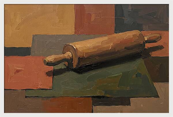 Rolling Pin On Colorful Background