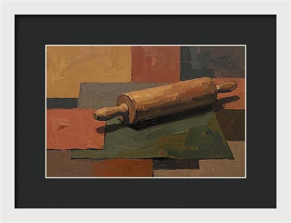 Rolling Pin On Colorful Background