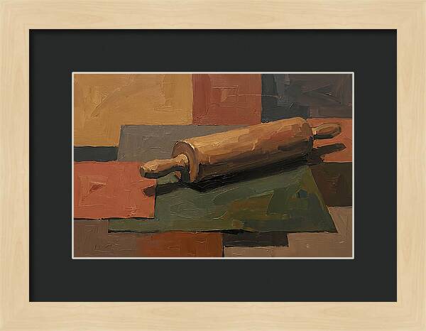 Rolling Pin On Colorful Background