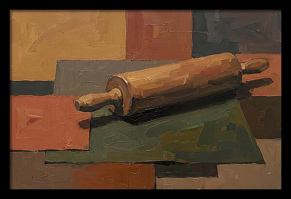 Rolling Pin On Colorful Background