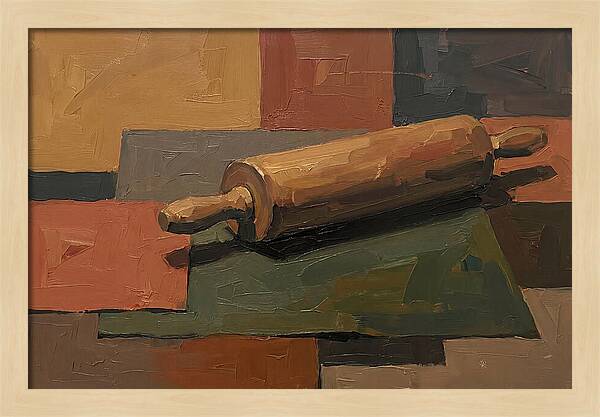 Rolling Pin On Colorful Background