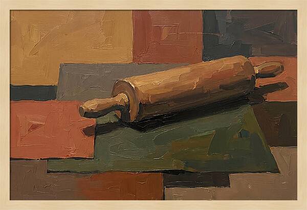 Rolling Pin On Colorful Background