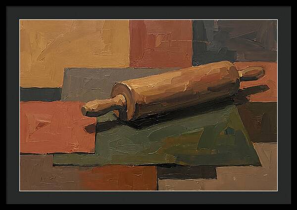 Rolling Pin On Colorful Background