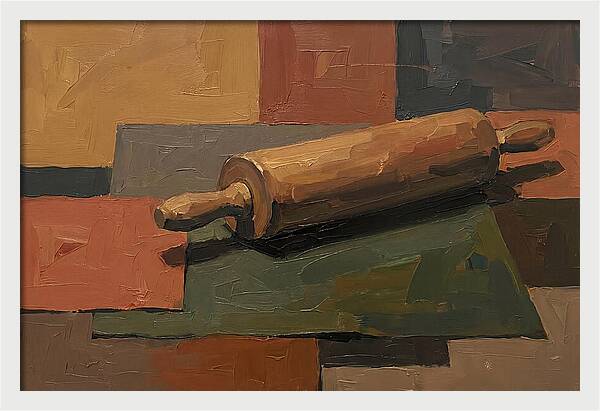 Rolling Pin On Colorful Background