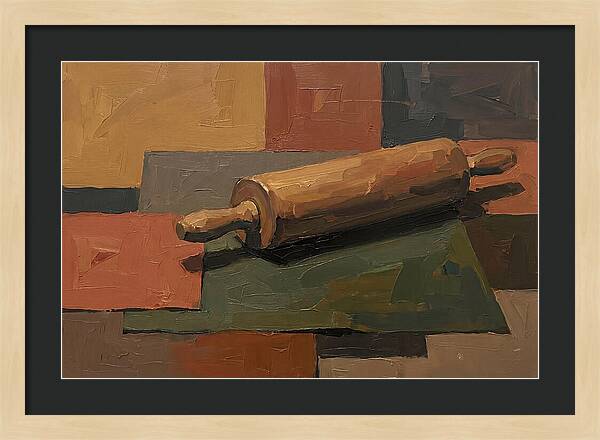 Rolling Pin On Colorful Background