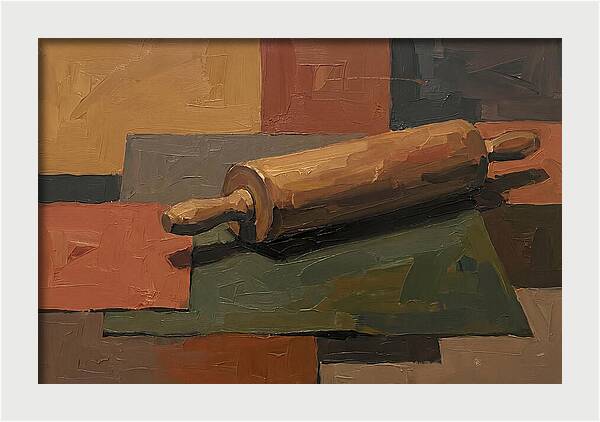 Rolling Pin On Colorful Background