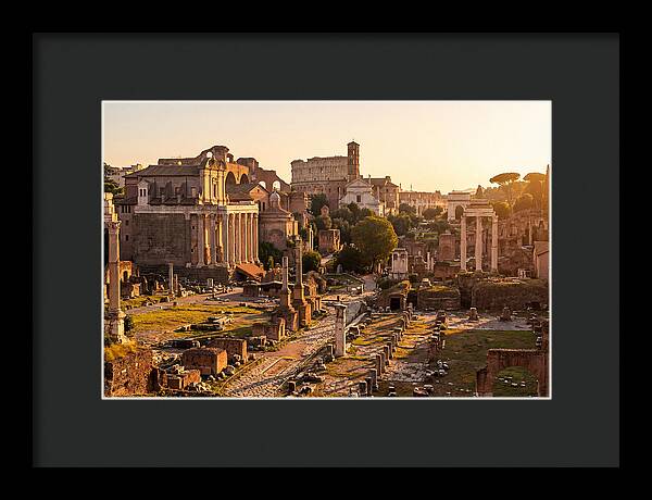 Roman Forum Illuminated By Sunset