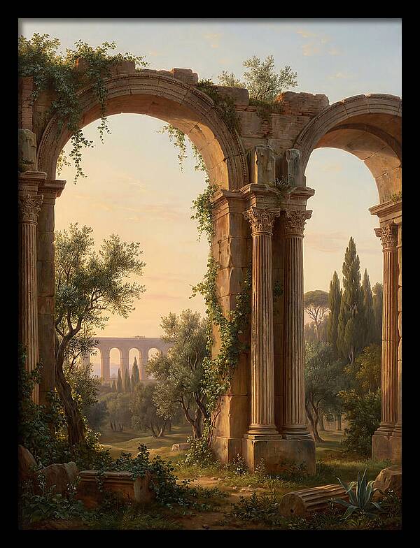 Roman Ruins At Dusk