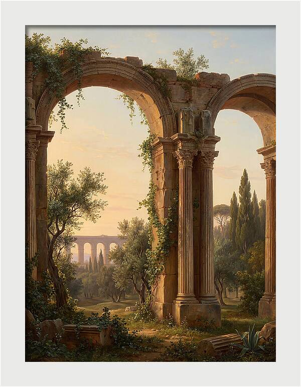 Roman Ruins At Dusk