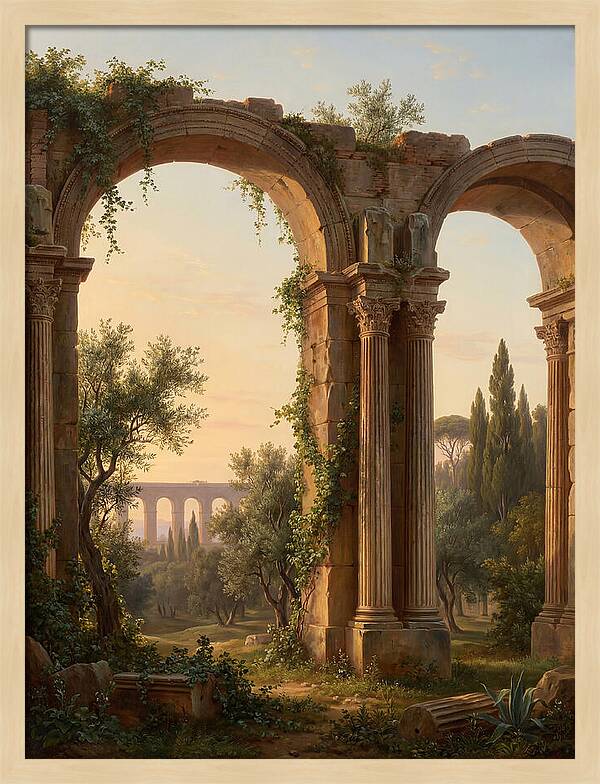 Roman Ruins At Dusk