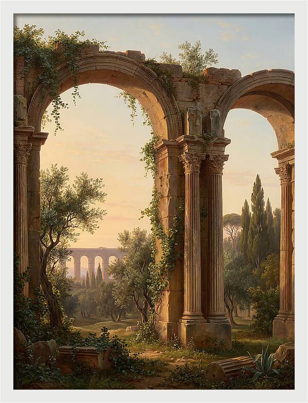 Roman Ruins At Dusk