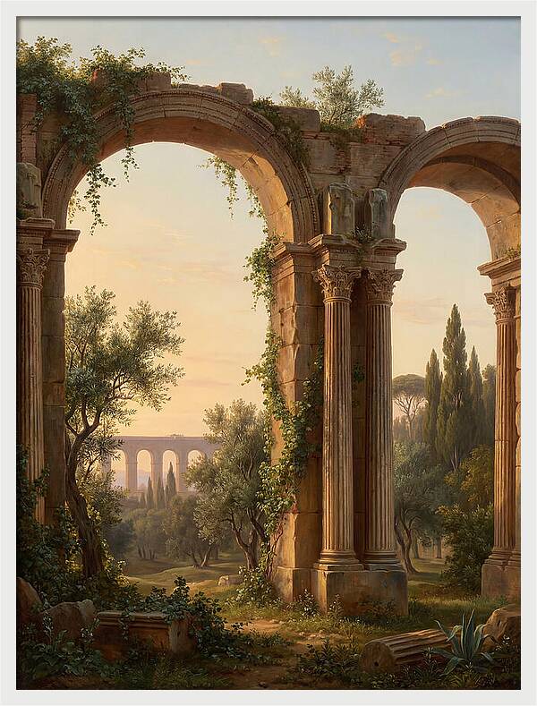 Roman Ruins At Dusk