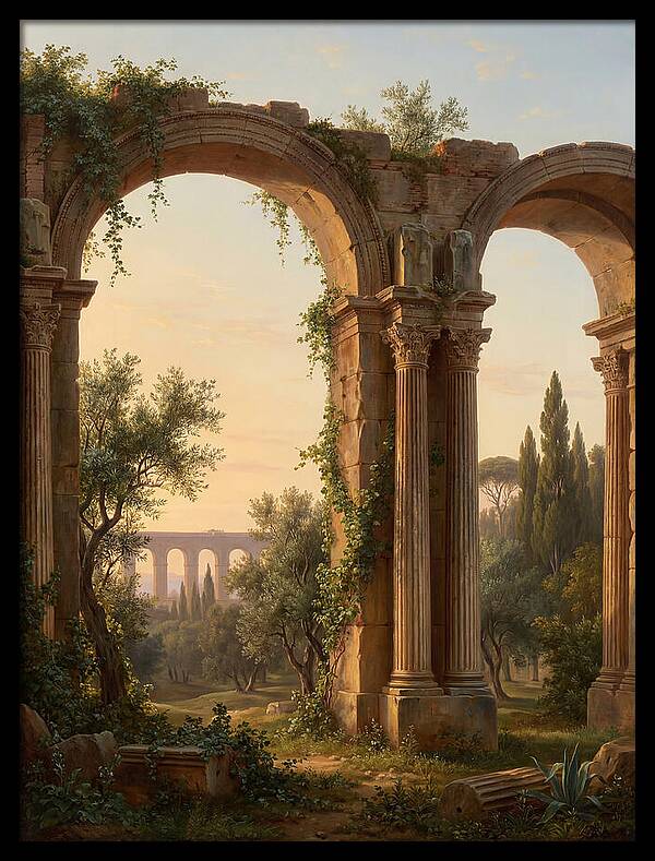 Roman Ruins At Dusk