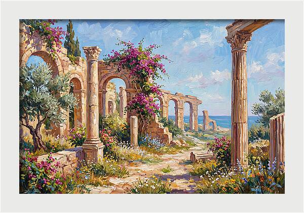 Roman Ruins By The Sea