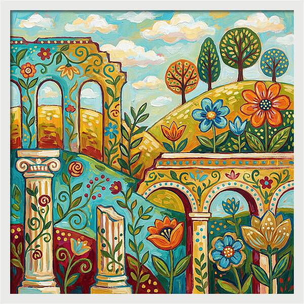 Roman Ruins In Bloom