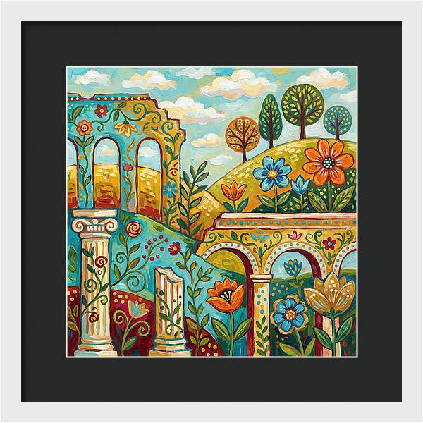 Roman Ruins In Bloom