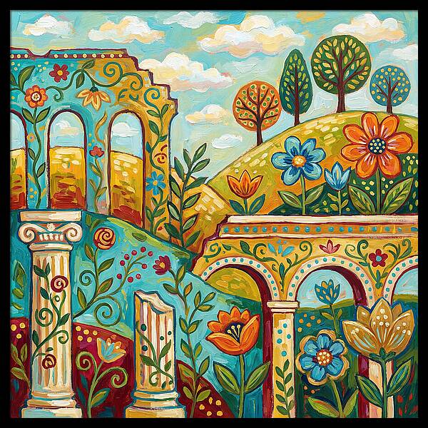 Roman Ruins In Bloom
