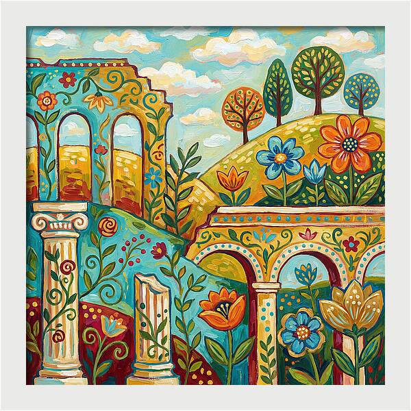 Roman Ruins In Bloom