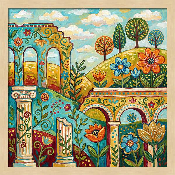 Roman Ruins In Bloom