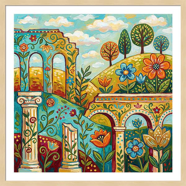 Roman Ruins In Bloom