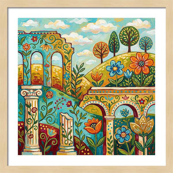 Roman Ruins In Bloom