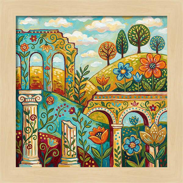 Roman Ruins In Bloom