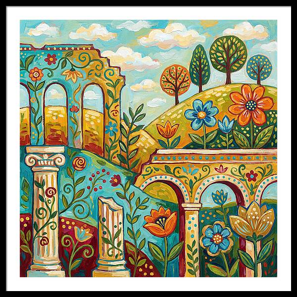 Roman Ruins In Bloom