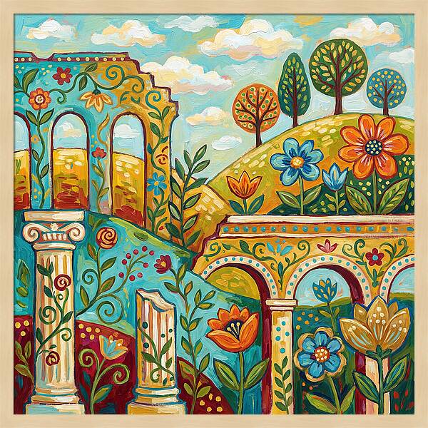 Roman Ruins In Bloom