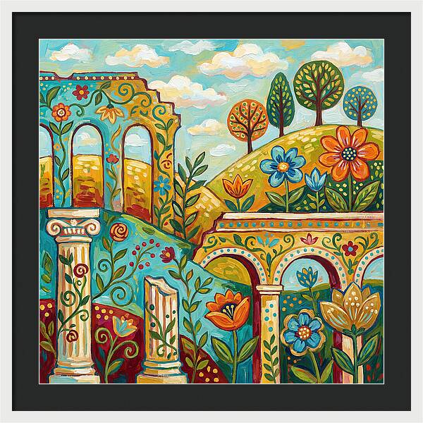 Roman Ruins In Bloom