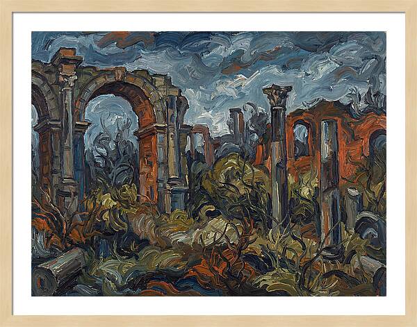 Roman Ruins In Expressionist Style