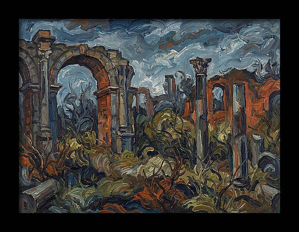Roman Ruins In Expressionist Style
