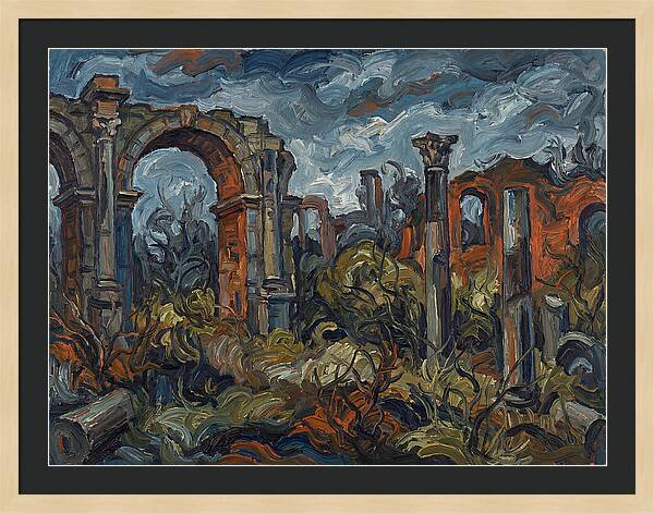 Roman Ruins In Expressionist Style