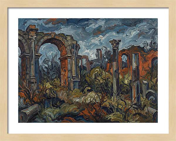 Roman Ruins In Expressionist Style