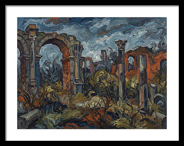 Roman Ruins In Expressionist Style