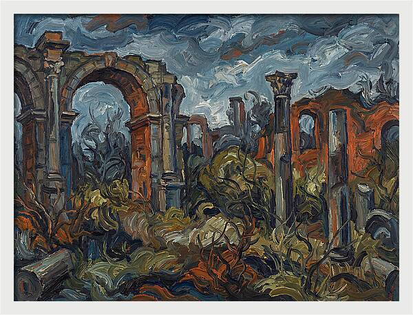 Roman Ruins In Expressionist Style