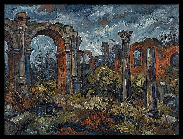 Roman Ruins In Expressionist Style