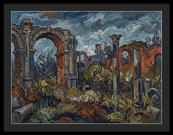 Roman Ruins In Expressionist Style