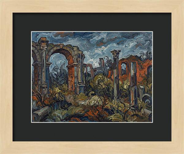 Roman Ruins In Expressionist Style