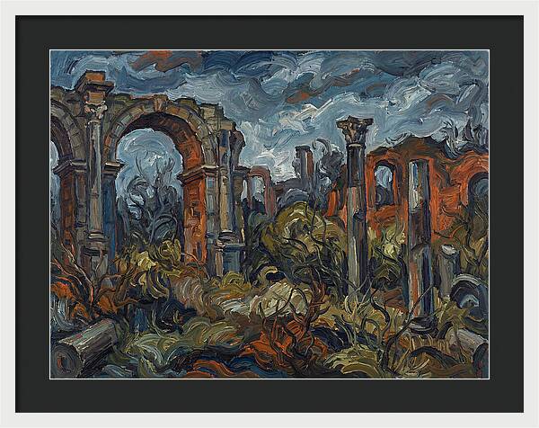 Roman Ruins In Expressionist Style
