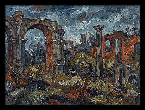 Roman Ruins In Expressionist Style