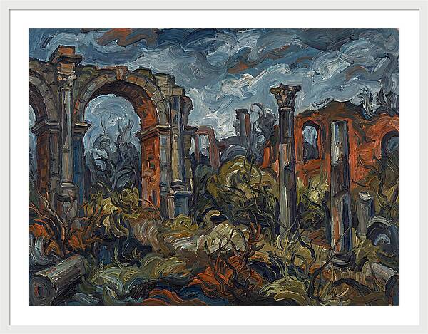Roman Ruins In Expressionist Style