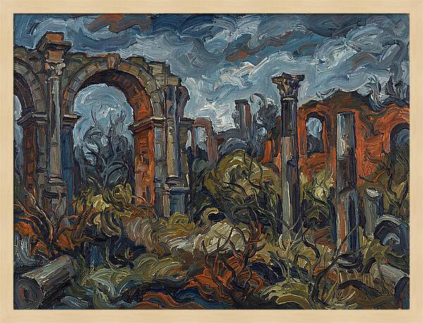 Roman Ruins In Expressionist Style
