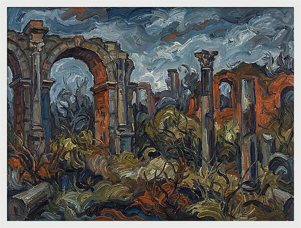 Roman Ruins In Expressionist Style