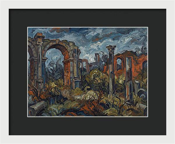 Roman Ruins In Expressionist Style
