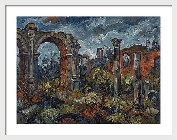 Roman Ruins In Expressionist Style
