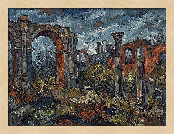 Roman Ruins In Expressionist Style