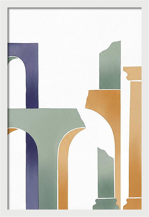 Roman Ruins In Minimalist Style