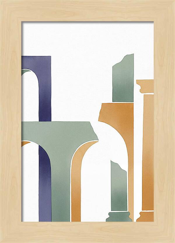 Roman Ruins In Minimalist Style