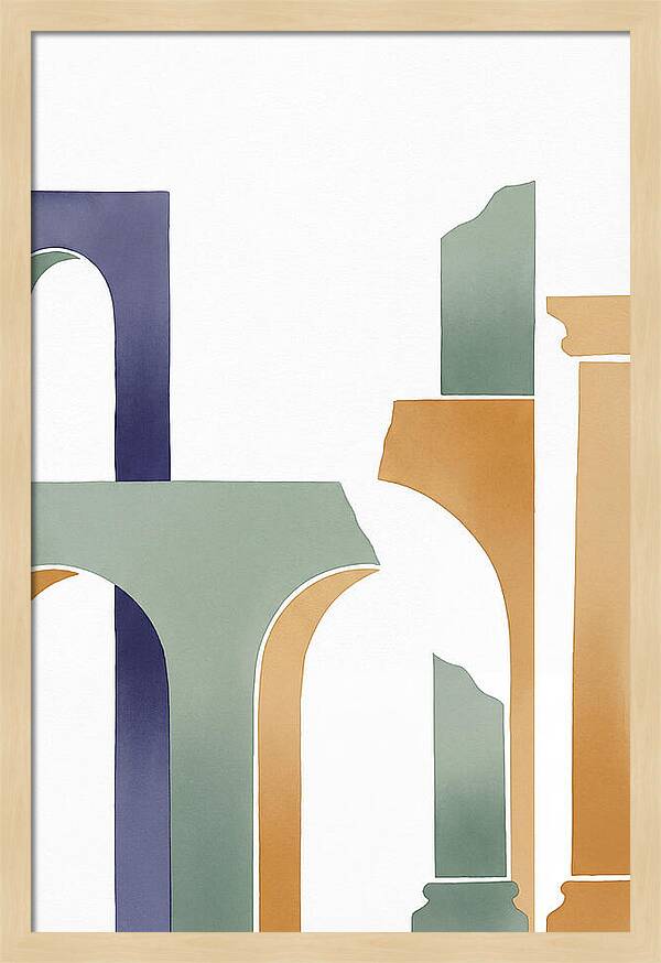 Roman Ruins In Minimalist Style