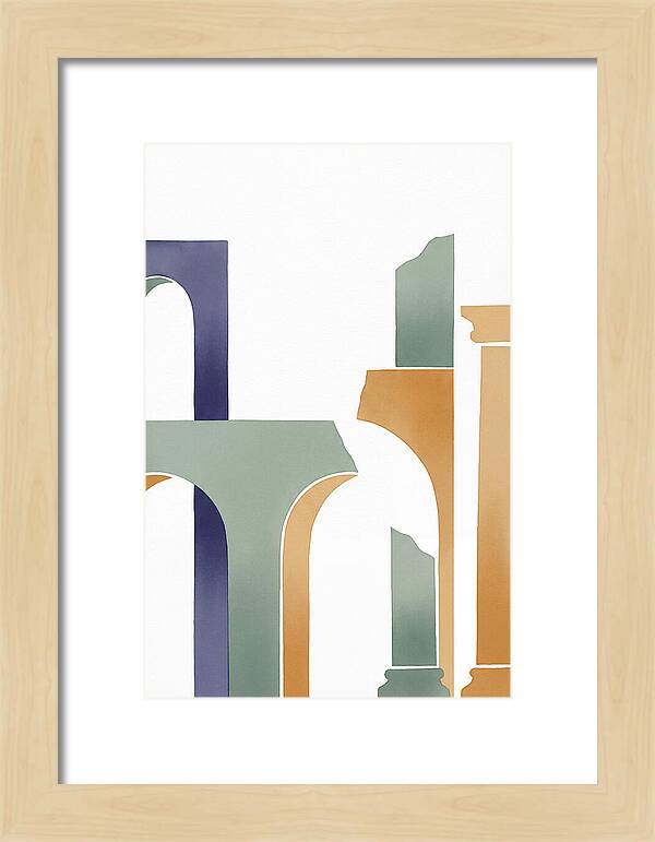 Roman Ruins In Minimalist Style